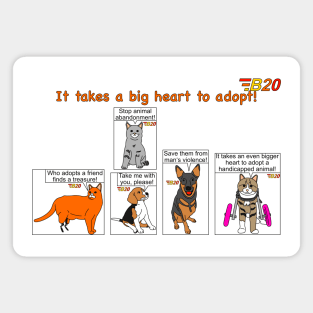 It takes a big heart to adopt! Magnet